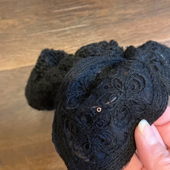 NEW BLACK ITALY DESIGN KNIT HEADBAND HEAD WRAP CROCHET SEQUIN BOW TURBAN 4\